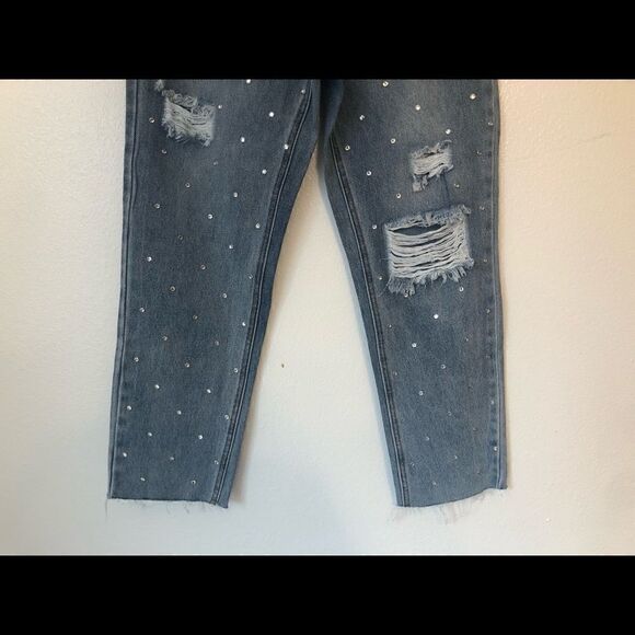 NWT SIMPLE SOCIETY Super High Rise Straight Buttonfly Jeans Size 7/28 - Picture 4 of 15